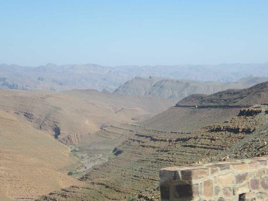 das Panorama auf der Fahrt nach Agdz