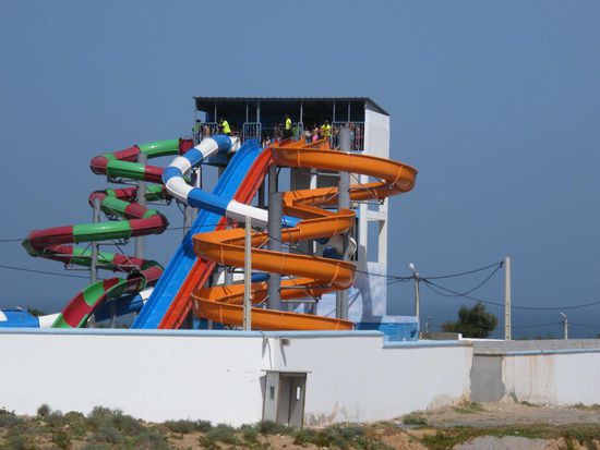 Wasserrutsche in Aglou Plage