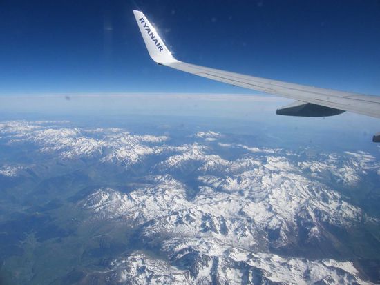 über den Alpen ....