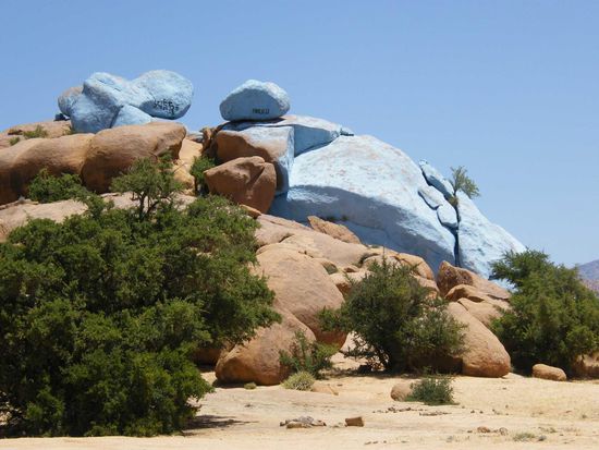 die blauen Felsen ...