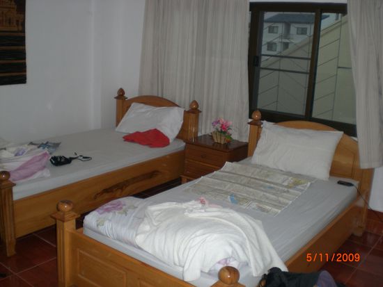 Orchid Guesthouse in Vientiane mit seitlichem Blick auf den Mekong