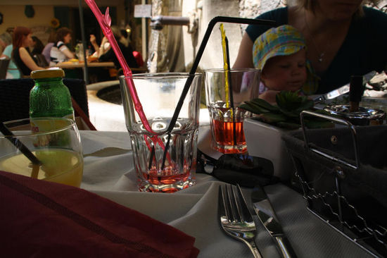 Fotografiert von Juliane - das wichtigtste beim Essen ist der -natürlich süße- Sirup!