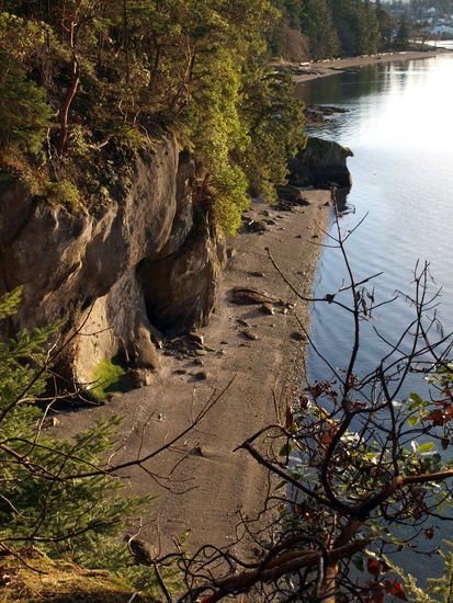 auf der Insel, rechts oben im Hintergrund sieht man Nanaimo