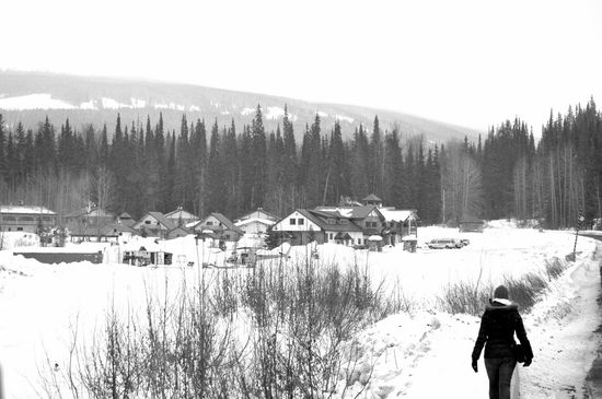 Die Lodge... auf dem Weg zurück zur Arbeit nach einem Spaziergang!