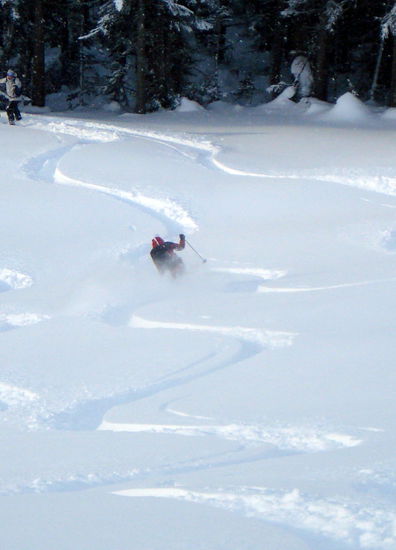 mein erster Tiefschnee-Hang der Saison! POWDER