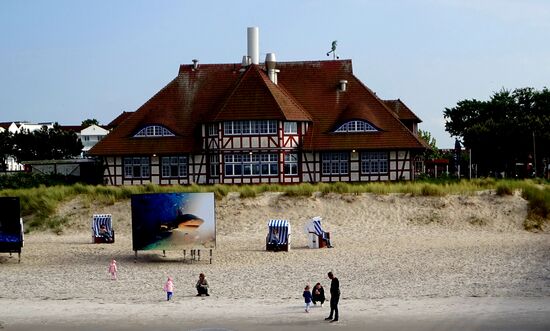 Blick auf Kurhaus und.....