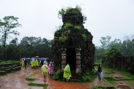 Ruinen von My Son, dafür haben wir uns nass regnen lassen!