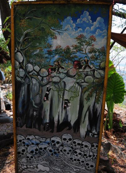 Das gemalte Grauen, nachfolgend die Höhle in echt