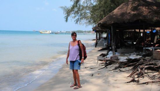 Hawaii-Beach, menschenleer, am Wochenende überwiegend durch Einheimische besucht