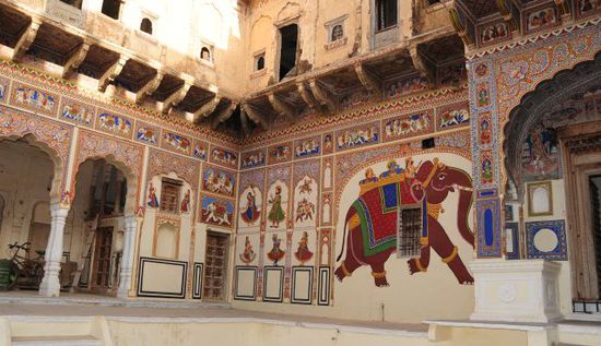 Wandmalerei in einem anderen Haveli