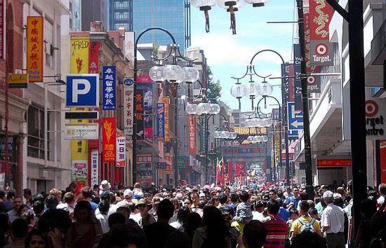 Little Bourke Street, Chin. Neues Jahr - kein Durchkommen