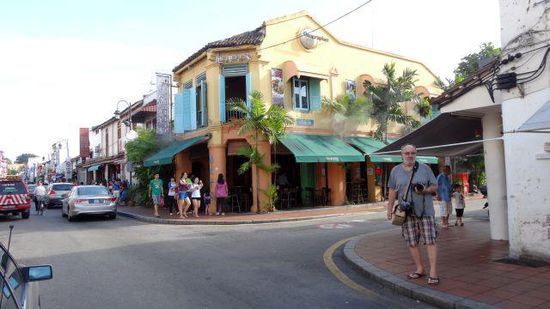 Blick auf das "Geographer Café", ein restauriertes Haus