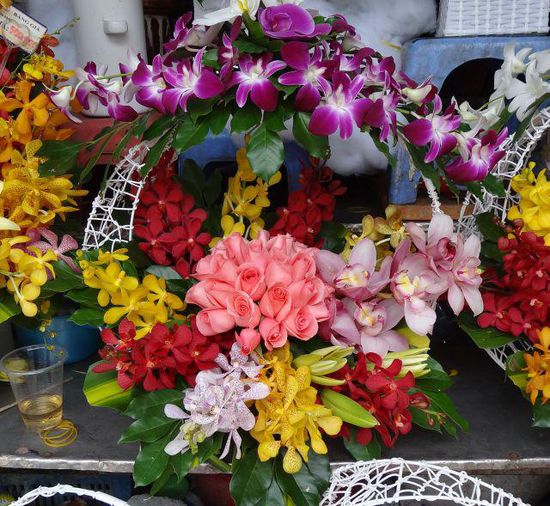 Blumenabteilung des Marktes