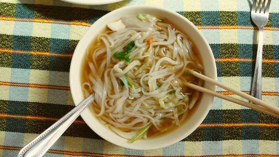 Noodle Soup with mixed Mushrooms