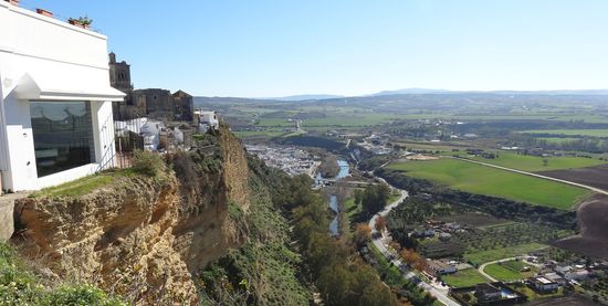 Unten der Fluss Guadalete