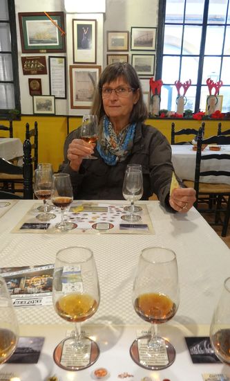 Von sehr trocken, Fino, bis sehr süss, Pedro Ximenez, alles vertreten, abschliessend wurde noch ein Brandy angeboten
