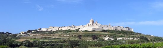 Mdina, Blick bei Anfahrt...