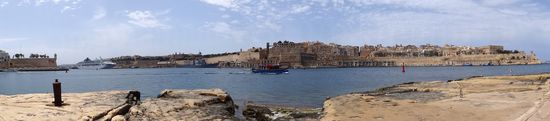 Blick unterhalb Fort St. Angelo auf Valletta