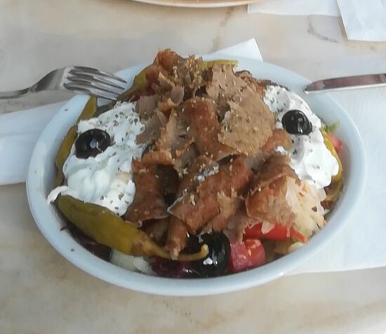 Mein kleiner Salat mit Dönerfleisch, kann man nicht meckern�