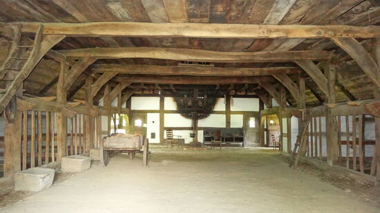 Vorne Ställe fürs Vieh, im hinteren Bereich hat man gewohnt