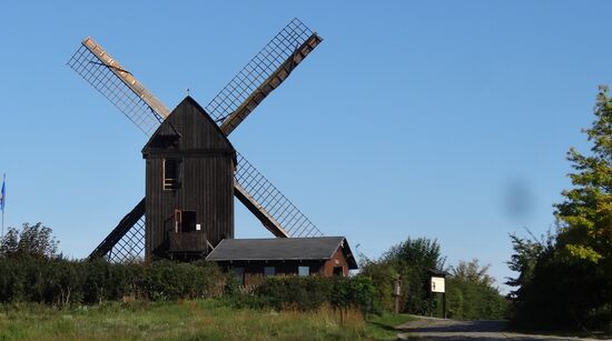 Auch in Pudagla, eine Bockwindmühle, genaues Bj. unbekannt