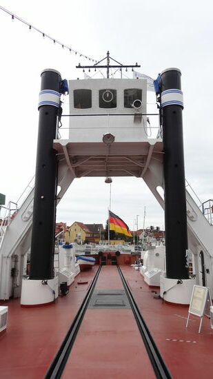 Kann man besichtigen, das älteste Eisenbahndampffährschiff der Welt, 20. Oktober 1890 in Dienst gestellt, bis 1990 im Einsatz