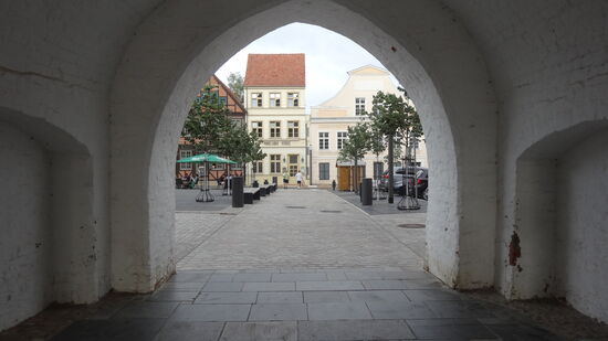 Blick auf den Schlachtermarkt...