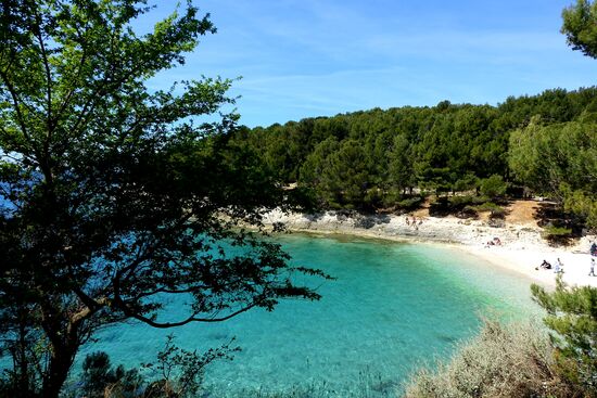 Aus dem Bus, einer der wunderschönen Buchten.