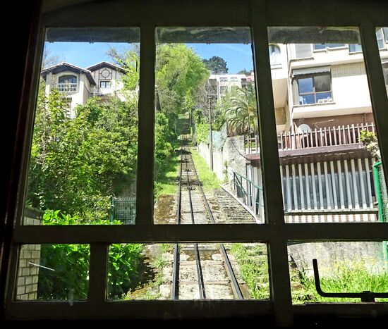 Blick aus der Standseilbahn