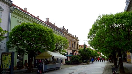 Fussgängerzone in Keszthely.....war noch nicht viel los