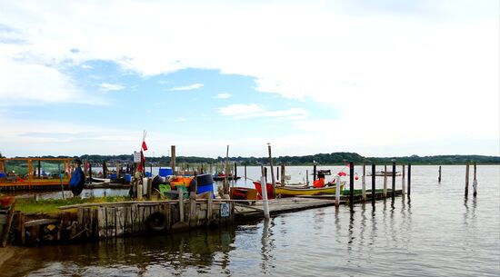 Blick vom "Fuss am Holm" auf die Fischerboote