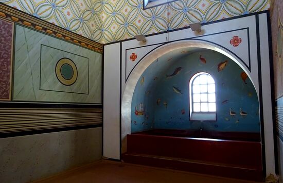 Baderäume in den Herbergshäusern