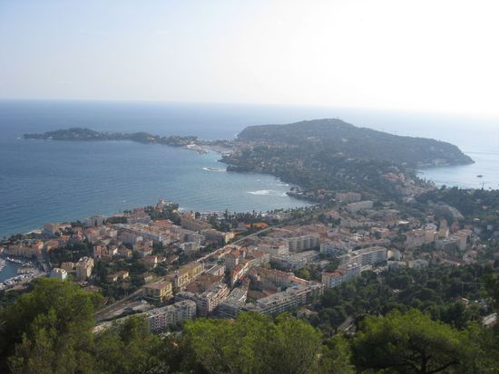 Blick von der Küstenstraße am Weg nach Nizza