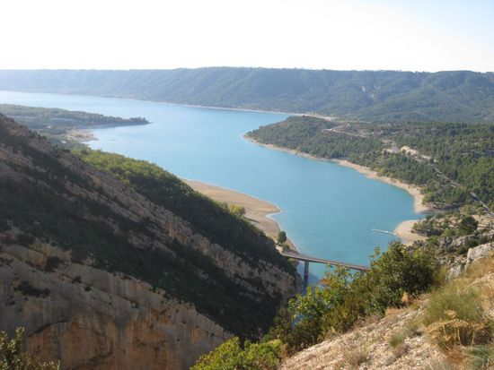 Mündung der Verdon in den Lac de S. Croix