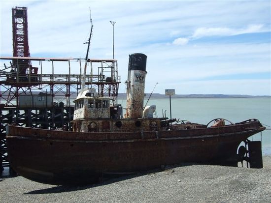 rio gallegos und die verlassene muelle