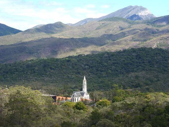 herrliche lage, monastero caraca aus dem fruehen 18. jahrhundert.