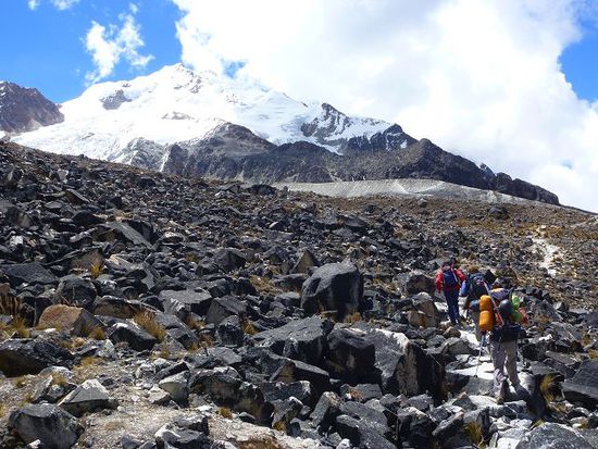 aufstieg zum campo alto auf 5120 m.