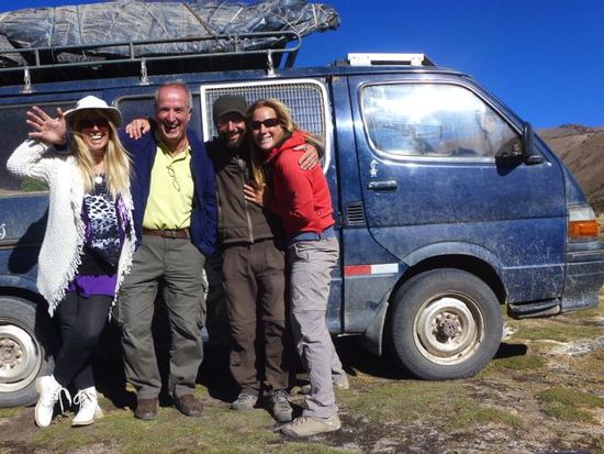 selten treffen wir auf reisenden, hier yves und garciela aus venezuela.