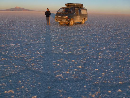 schattenspiele auf dem salar.