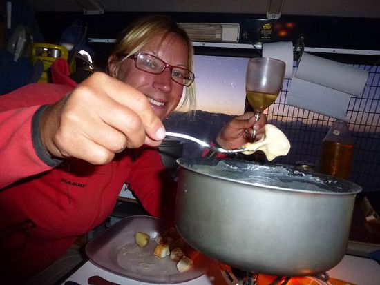 fondue auf der salar, das gibts wohl nicht alle tage.
