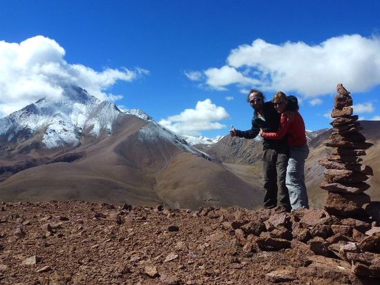 wir auf dem cerro villa venus per erstbesteigung, 5090m.