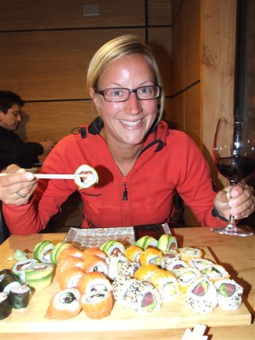 der rest des budgetierten garagengeldes wird verfressen...sushi nach 4 monaten...hmmmmm