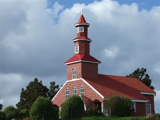 bienvenidos en chiloe - kirchen an jeder ecke, hier cachao.