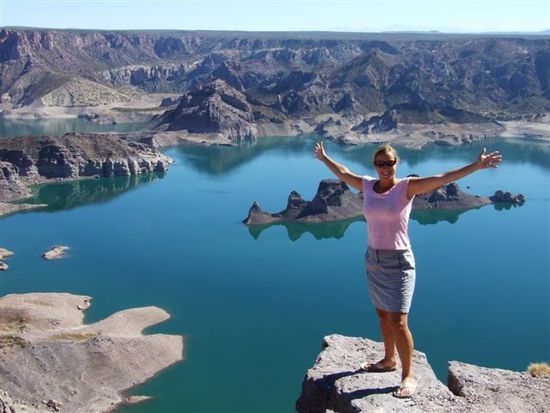 lago rihuel - die cliffspringer sind bereit.