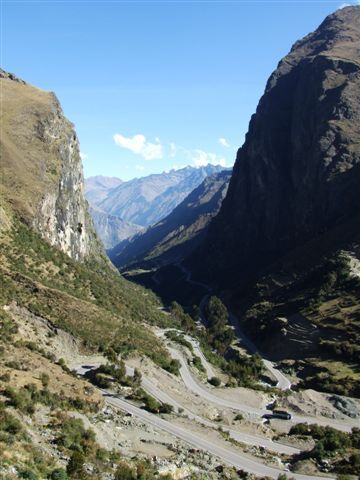 über den pass richtung machu pichu.