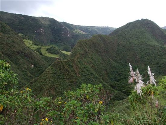 auf dem weg nach quilotoa, herrlich grüne täler.