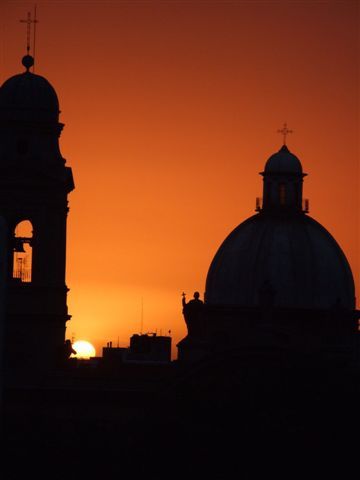 sonnenuntergang in montevideo - von unserem hostal-penthouse-aptm.