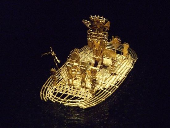 das bekannte goldschiff der muiska's