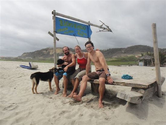 seltener gang zum beach, zusammen mit richard.