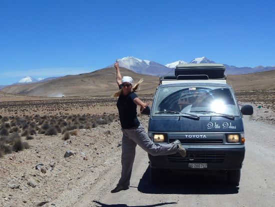 hier gehts uns schon etwas besser...on the road auf dem altiplano.